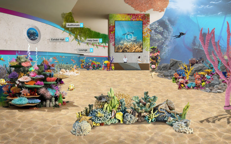 virtual event under water coral restoration