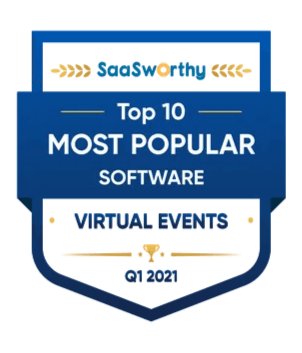 saasworthy top ten most popular softwares for virtual events badge