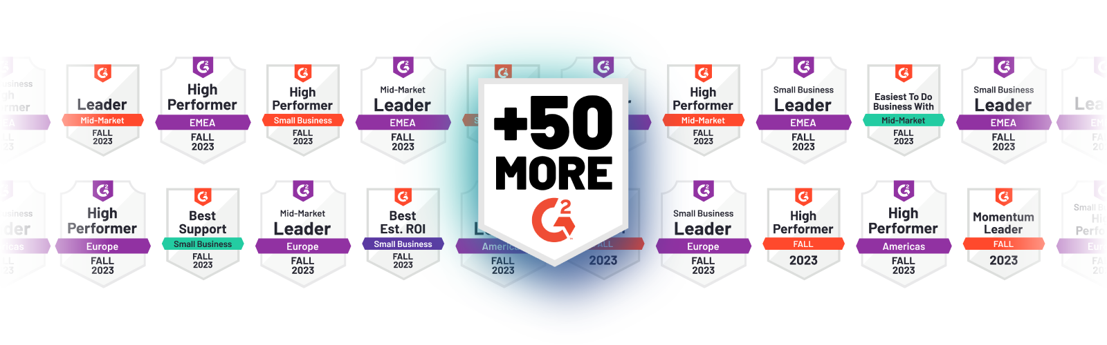 This quarter, Q3 of 2023, we recieved a record breaking number of 56 badges on G2!