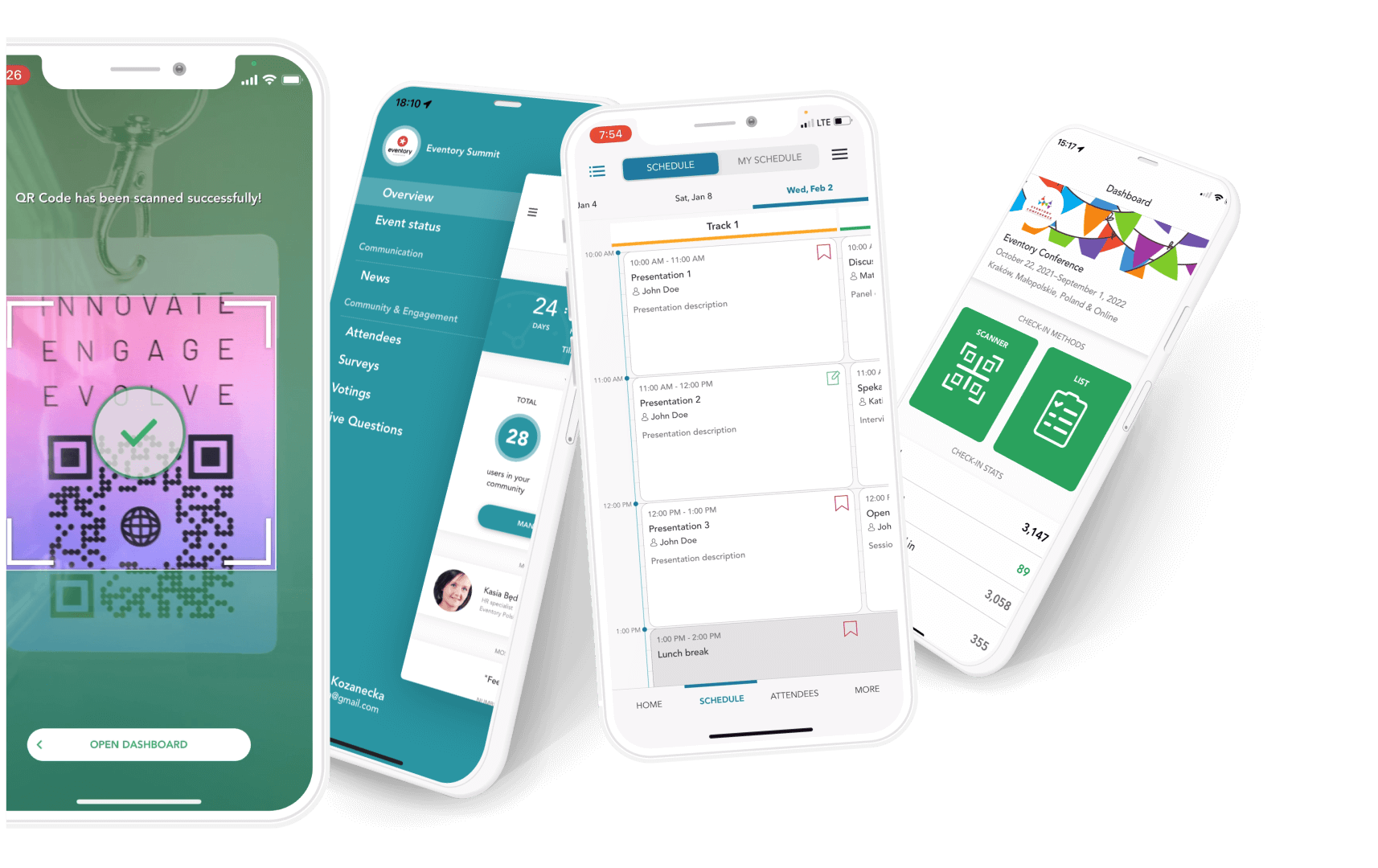 Our Suite of event apps for attendees, organizers, sponsors, and staff