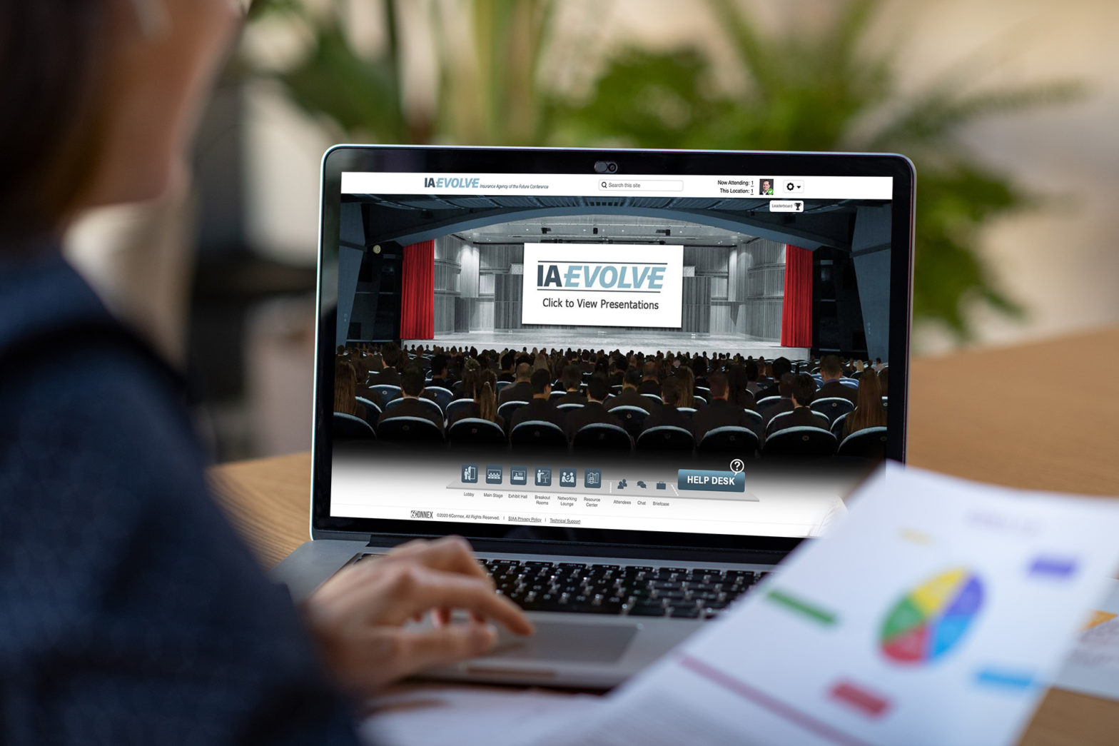 Auditorium for the SIAA virtual event