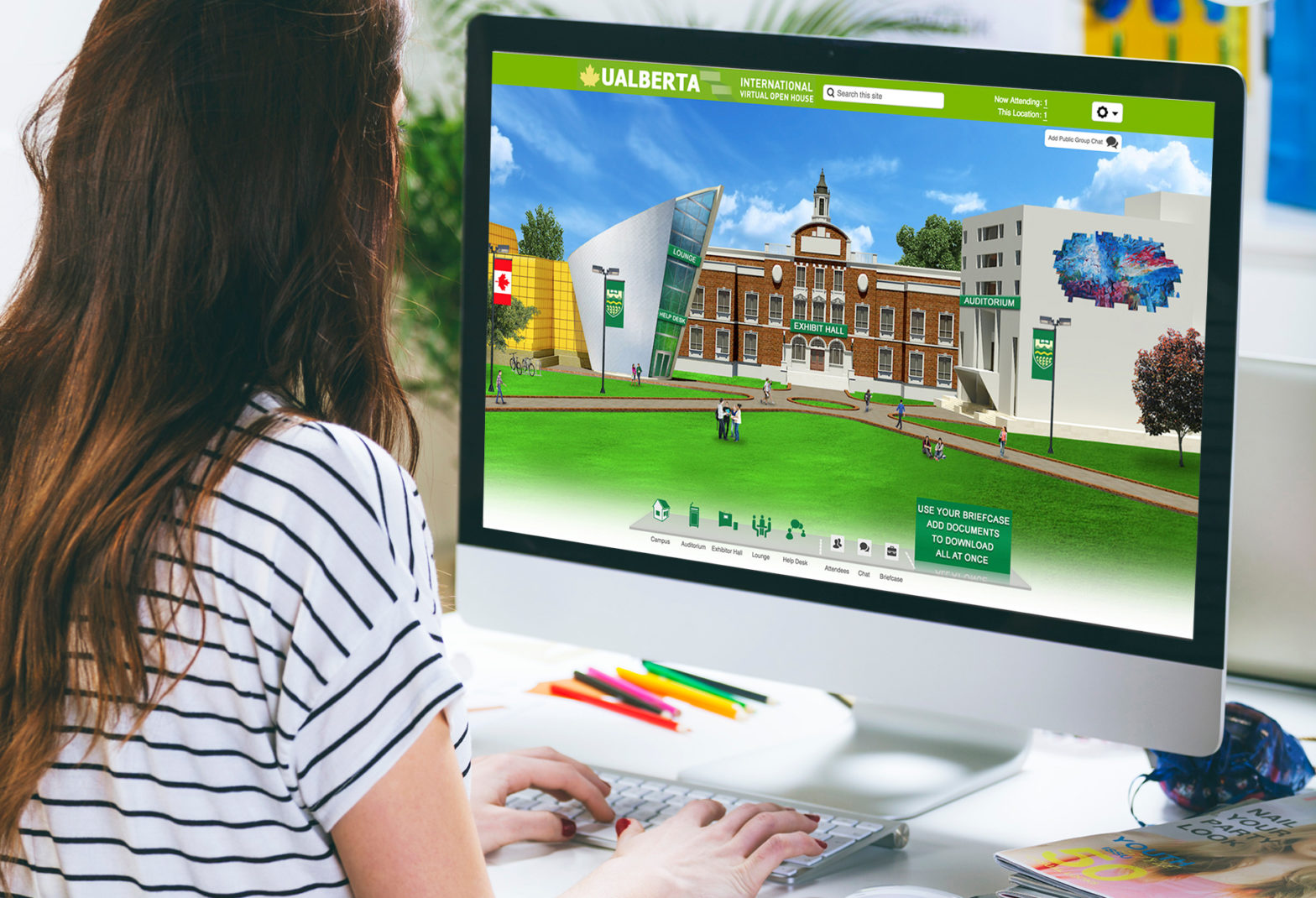 university of alberta virtual event on a computer